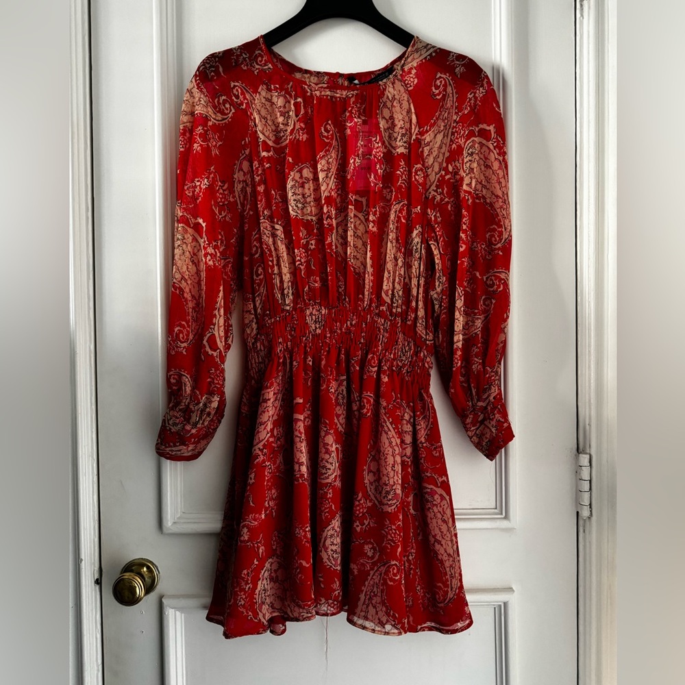 Zara mini dress with elastic waist